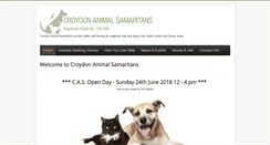 Desktop Screenshot of croydonanimalsamaritans.co.uk